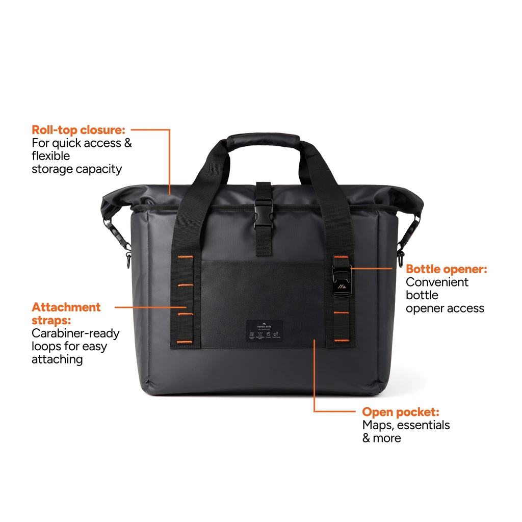 Nordic Drift RCS wasserabw. Kühltasche 22 Liter, schwarz