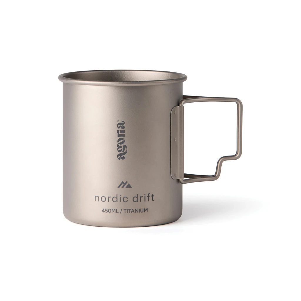 Nordic Drift Trail Ultraleichte Titan-Becher 450ml, silber