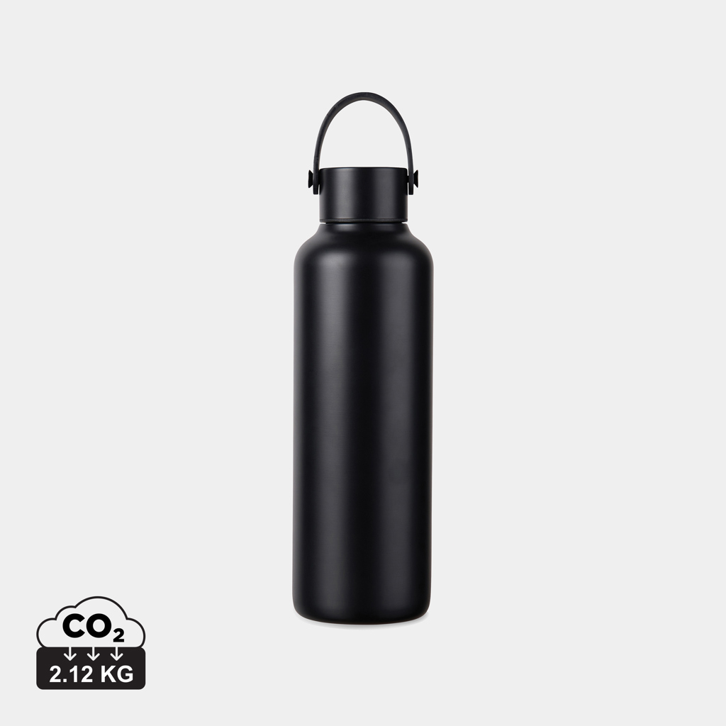 VINGA Baltimore RCS recyc. Edelstahlflasche 600ml, schwarz