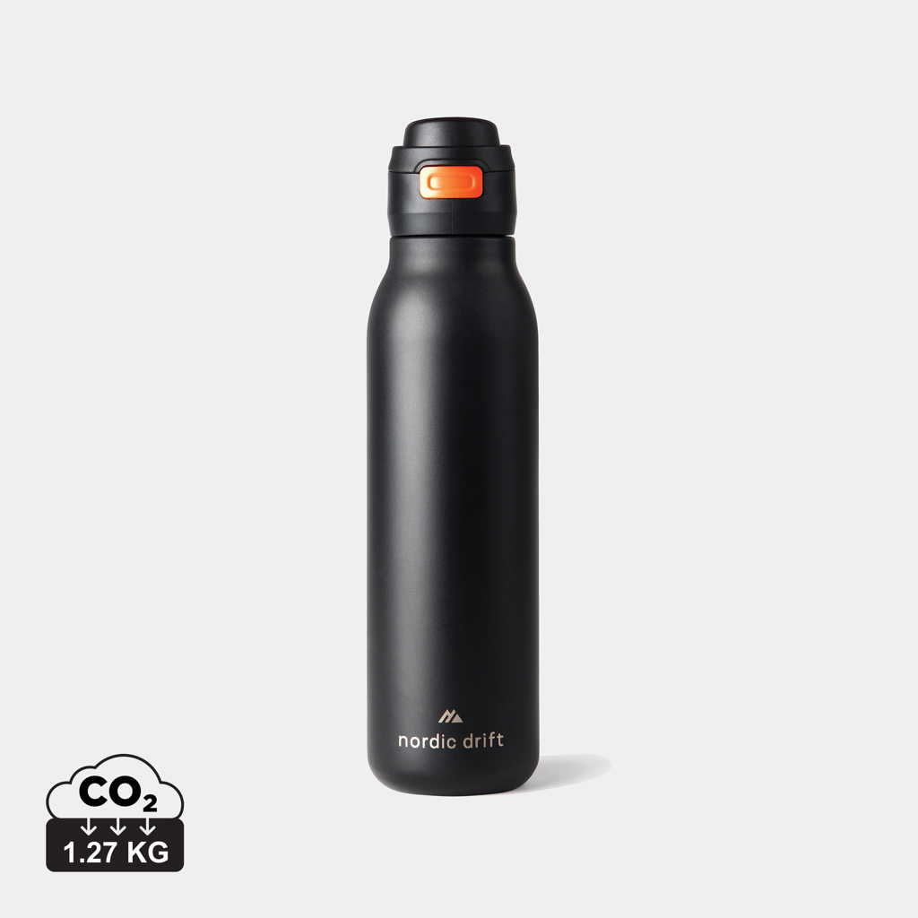 Nordic Drift Trail einwandige RCS Wasserflasche 750ml, schwarz