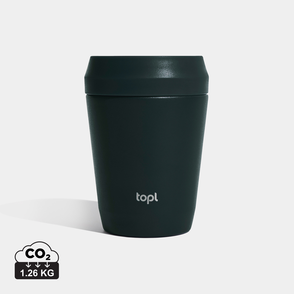 Trinkbecher aus rec. Stahl mit 360-Grad-Deckel 236ml