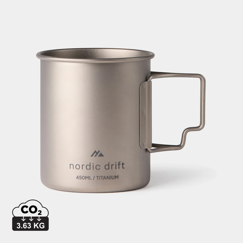 Nordic Drift Trail Ultraleichte Titan-Becher 450ml, silber
