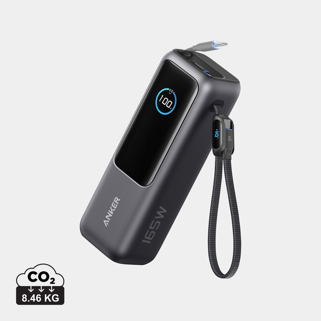 Anker Powerbank 25.000mAh-165W, mit integr. einziehb. Kabel