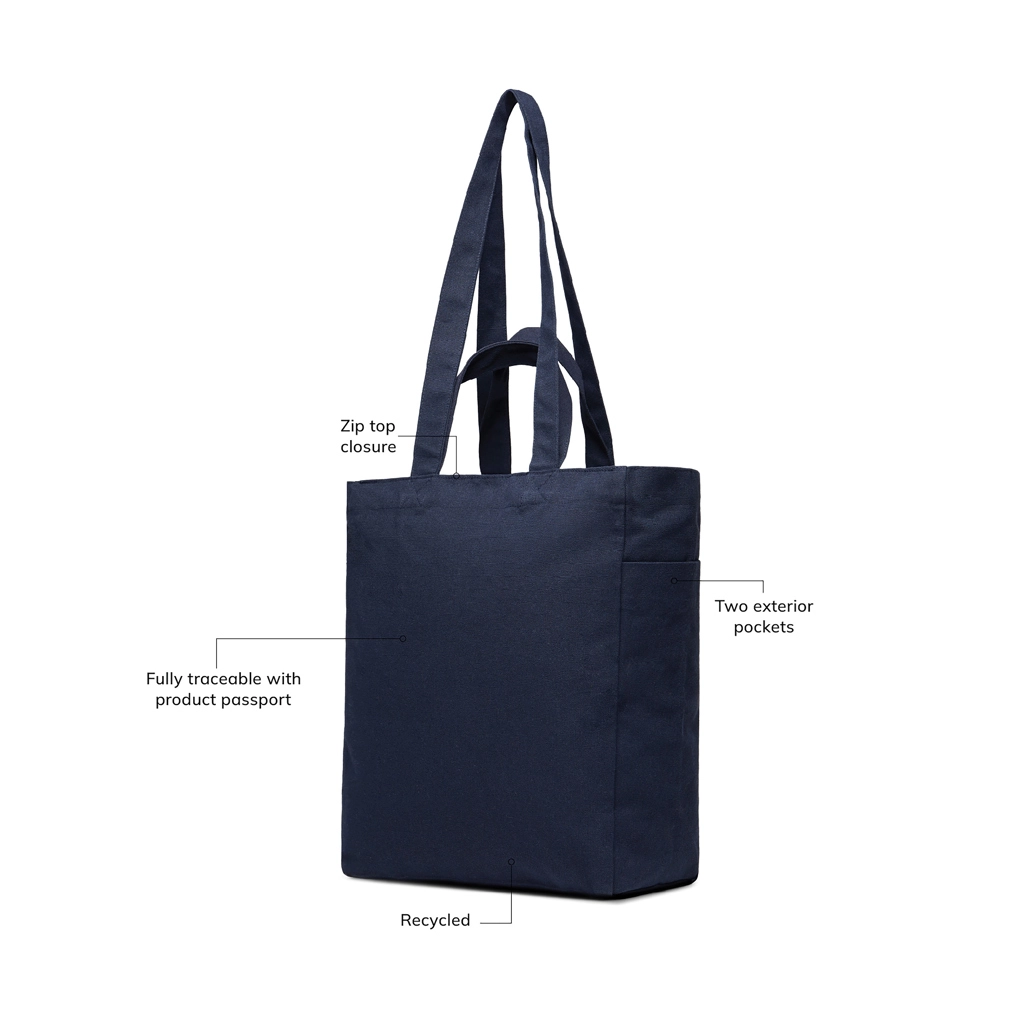 Tasche mit Reißverschluss aus rec. Canvas