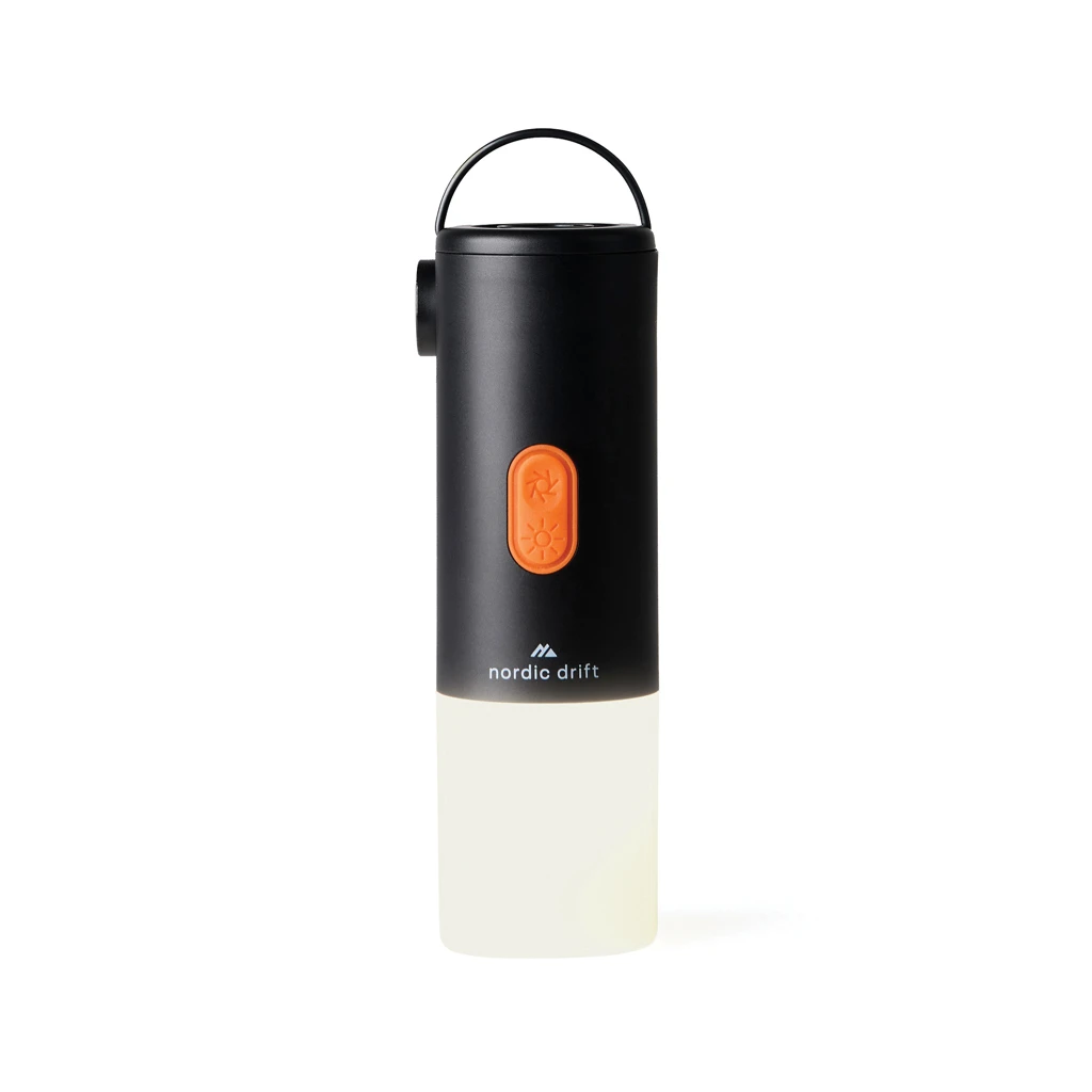 Nordic Drift Titan 2-in-1-Luftpumpe und Campinglampe, schwarz
