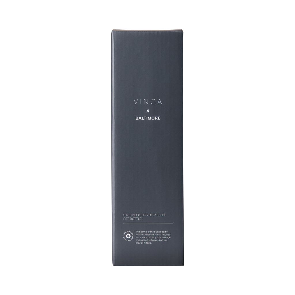 VINGA Baltimore RCS recyc. Edelstahlflasche 600ml, schwarz