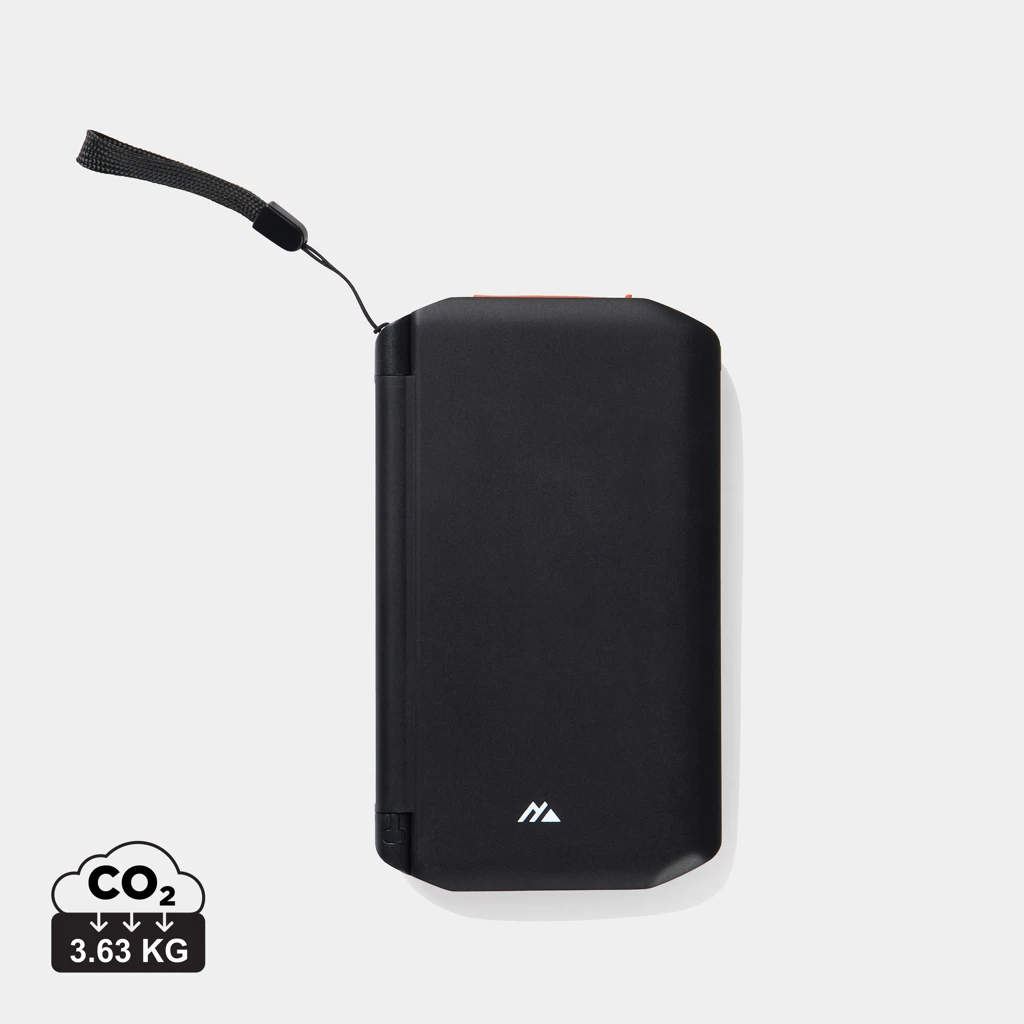 Nordic Drift Titan 10.000mAh Solar Powerbank with 3 Panels, schwarz