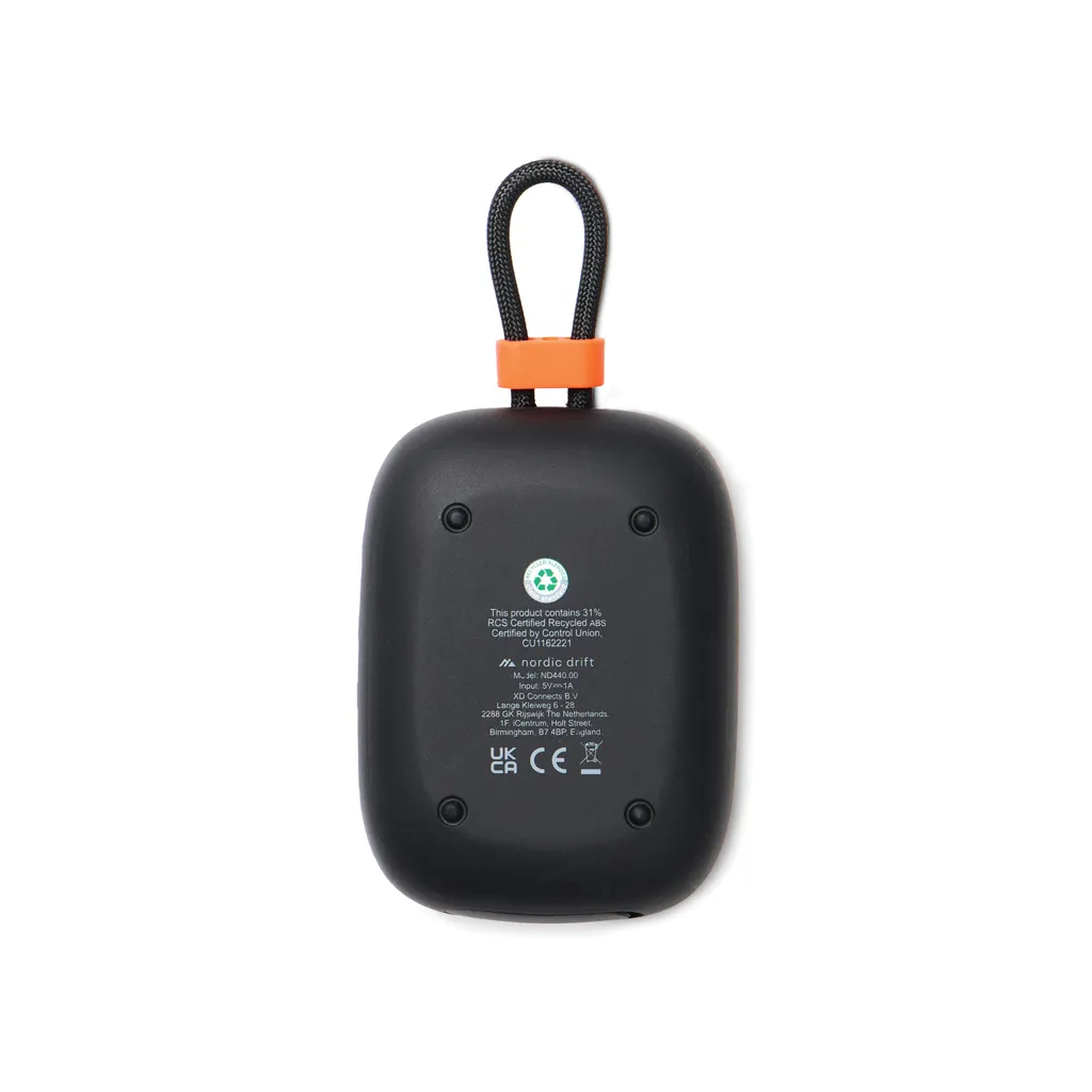 Nordic Drift Titan IP67 wasser-& staubgeschützter 5W-Speaker, schwarz